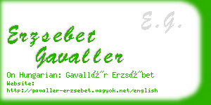 erzsebet gavaller business card